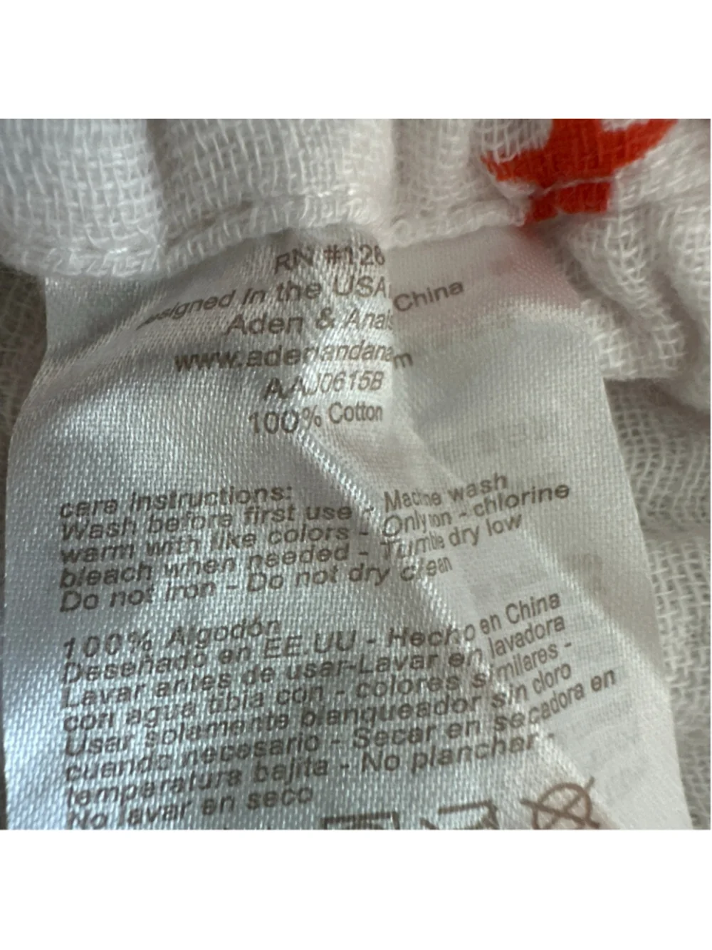 aden + anais Baby Changing Pad Cover Muslin White Red Blue Gray Star Print